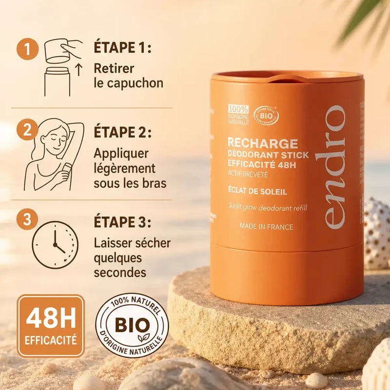 Recharge Déodorant Stick - Éclat Soleil - Endro