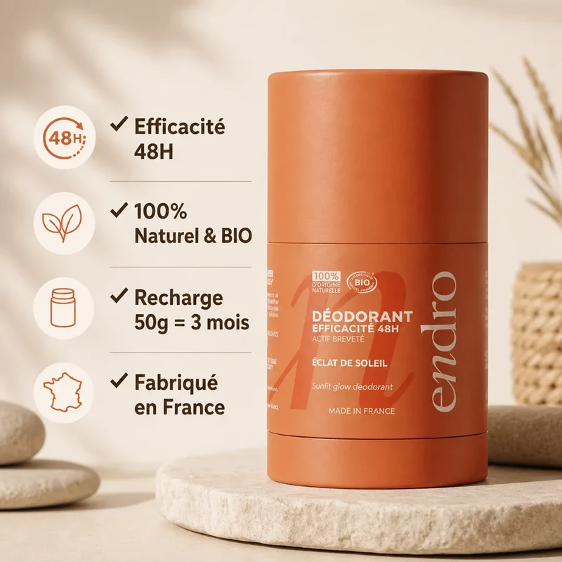 Déodorant Stick Rechargeable 50g - Éclat de Soleil - Endro