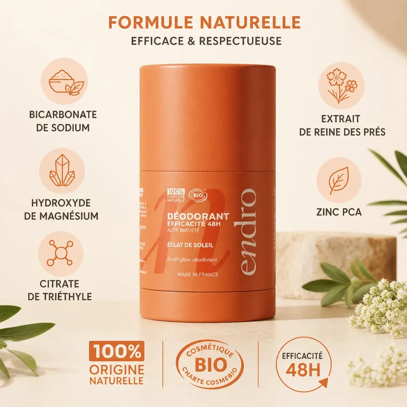 Déodorant Stick Rechargeable 50g - Éclat de Soleil - Endro
