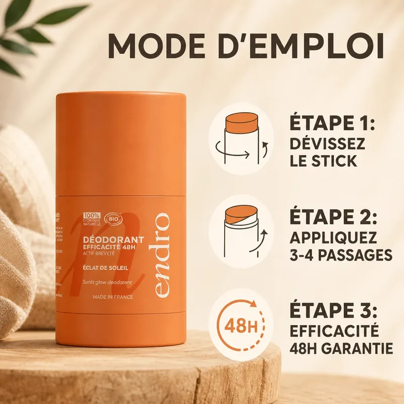 Déodorant Stick Rechargeable 50g - Éclat de Soleil - Endro