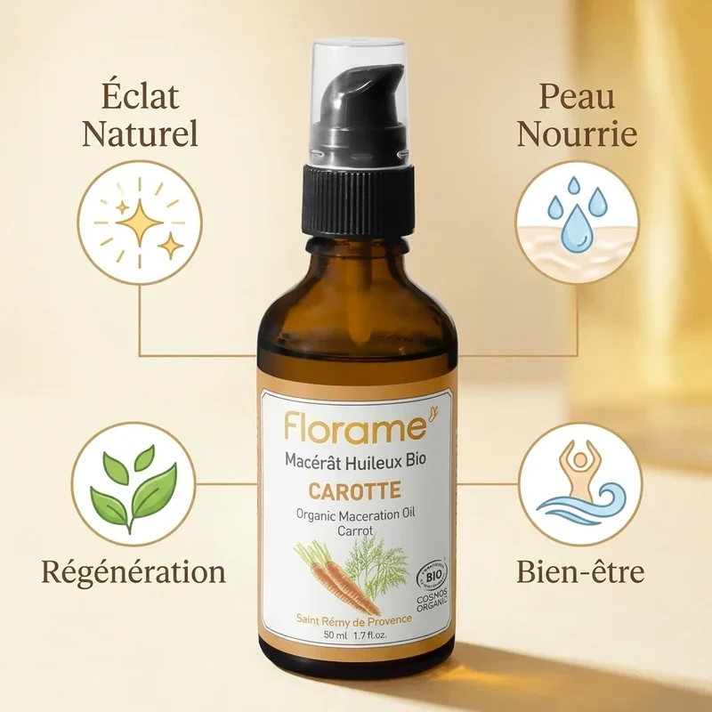 Macérât Huileux de Carotte Bio - 50 ml - Florame