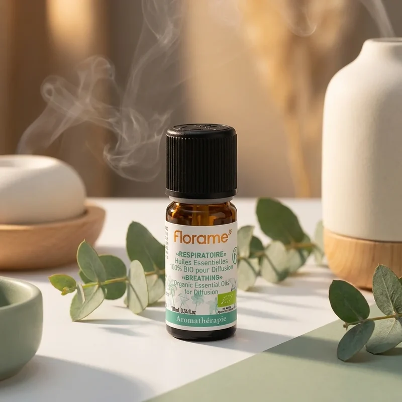 Huiles Essentielles à diffuser - Respiratoire Bio - 10 ml - Florame