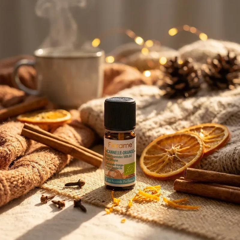 Huiles Essentielles à diffuser - Cannelle-Orange Bio - 10 ml - Florame