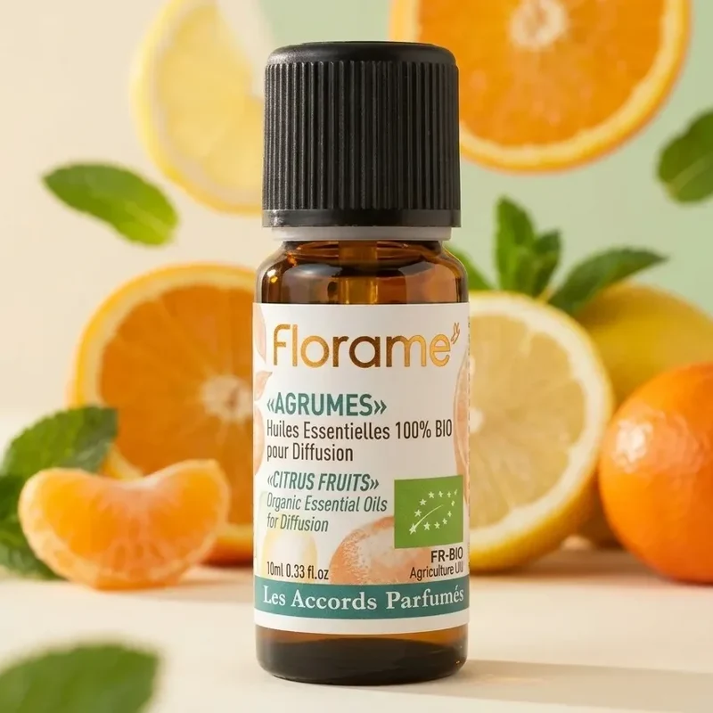 Huiles Essentielles à diffuser - Agrumes Bio - 10 ml - Florame