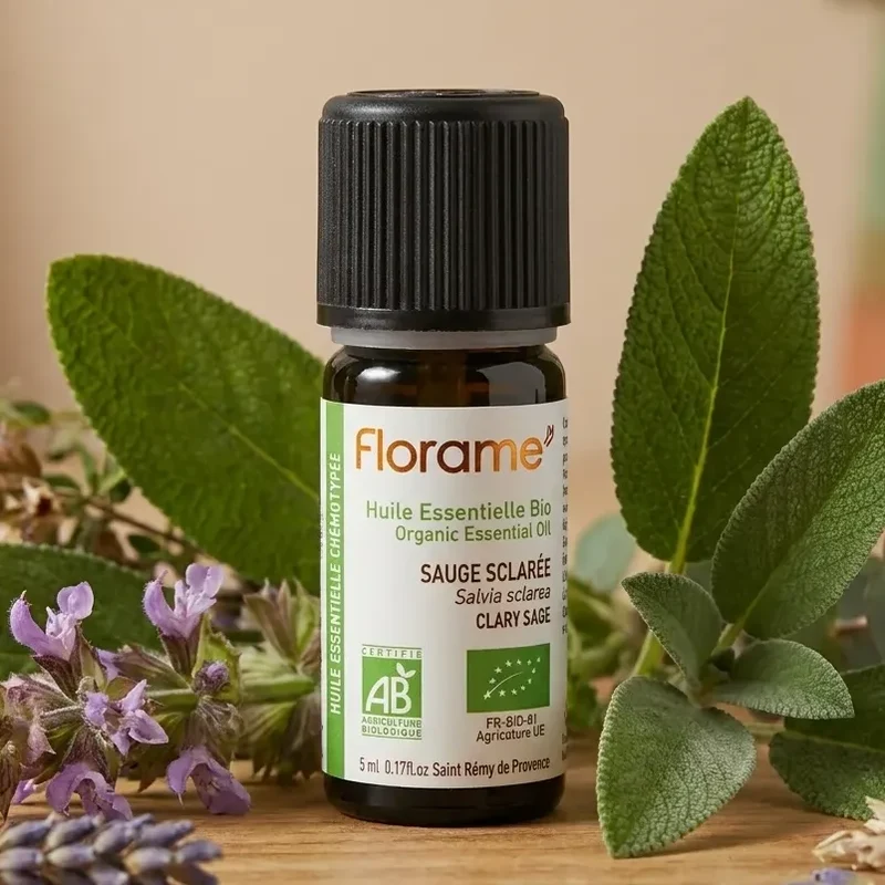 Huile Essentielle de Sauge Sclarée Bio - 5 ml - Florame