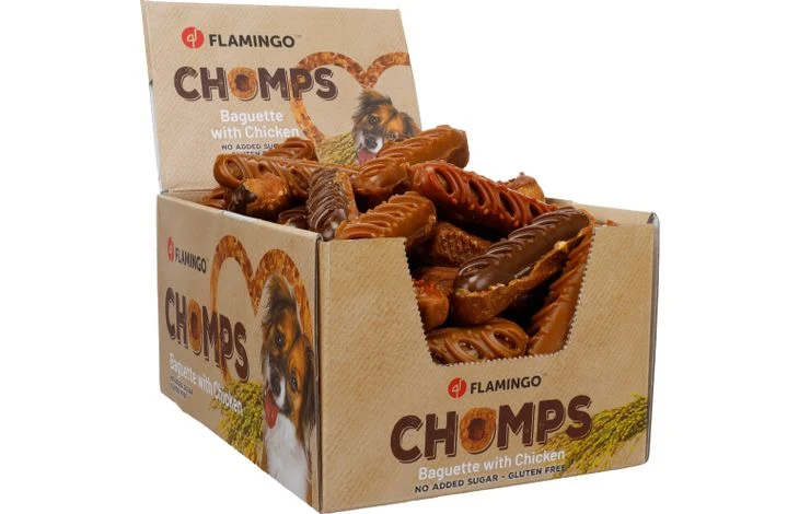 FLAMINGO Baguette avec Poulet Sans Gluten Friandise pour Chiens et Chats 100g