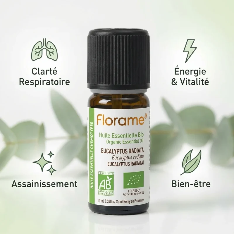 Huile Essentielle Eucalyptus Radiata Bio - 10 ml - Florame