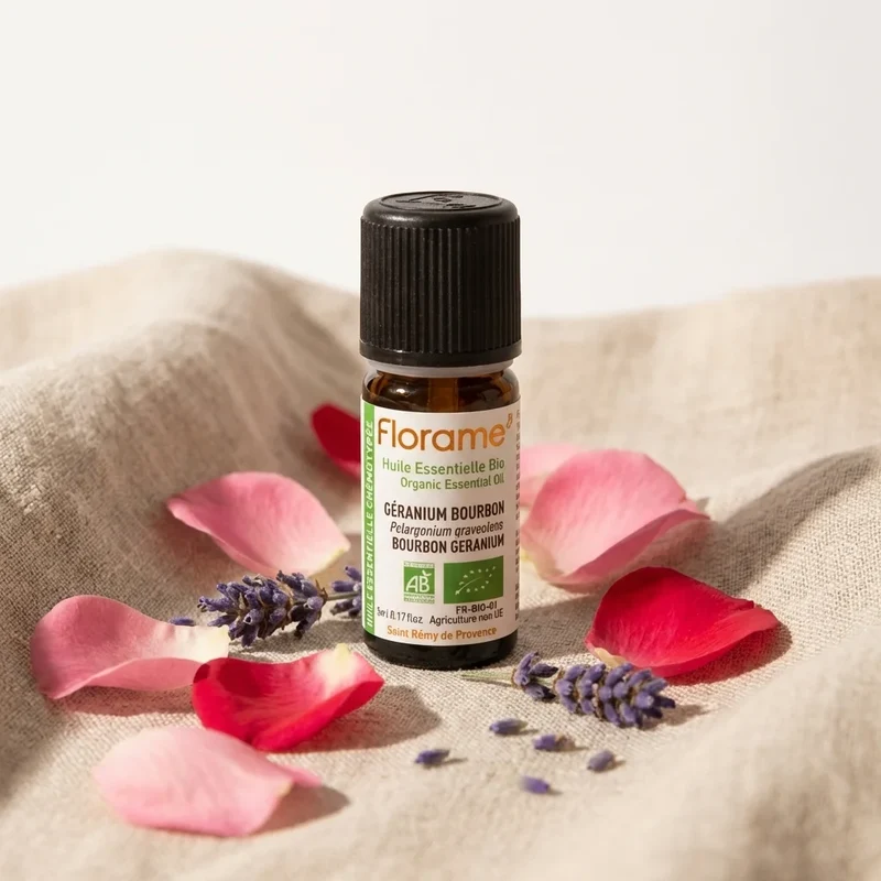 Huile Essentielle de Géranium Bourbon Bio - 5 ml - Florame