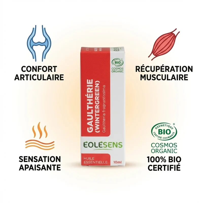 Huile Essentielle Gaulthérie Bio - 10 ml - Eolesens