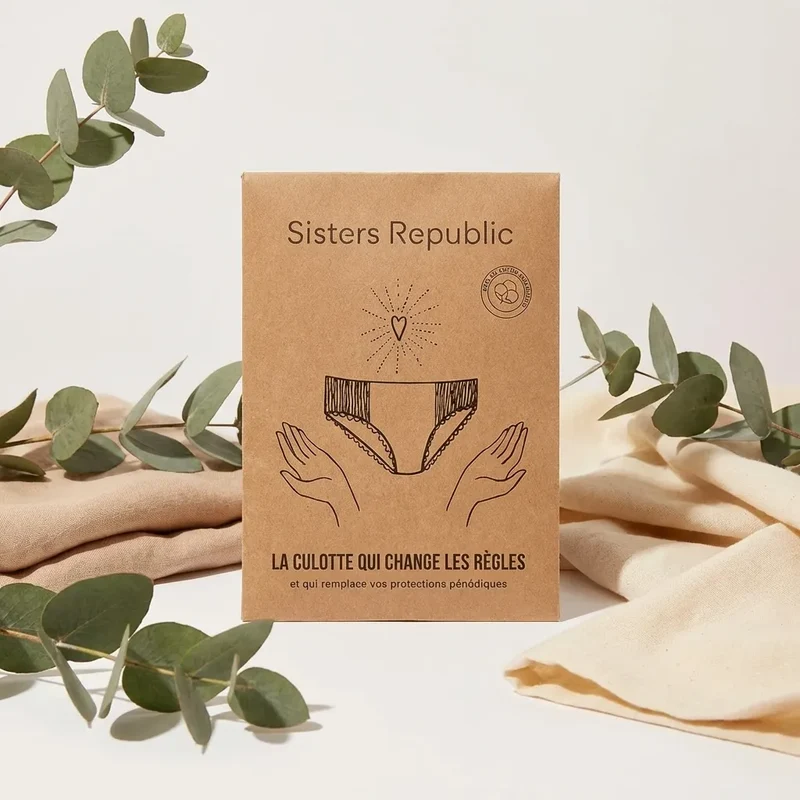 Boxer menstruel adulte - Ginger (absorption super) - Taille XS - Sisters Republic