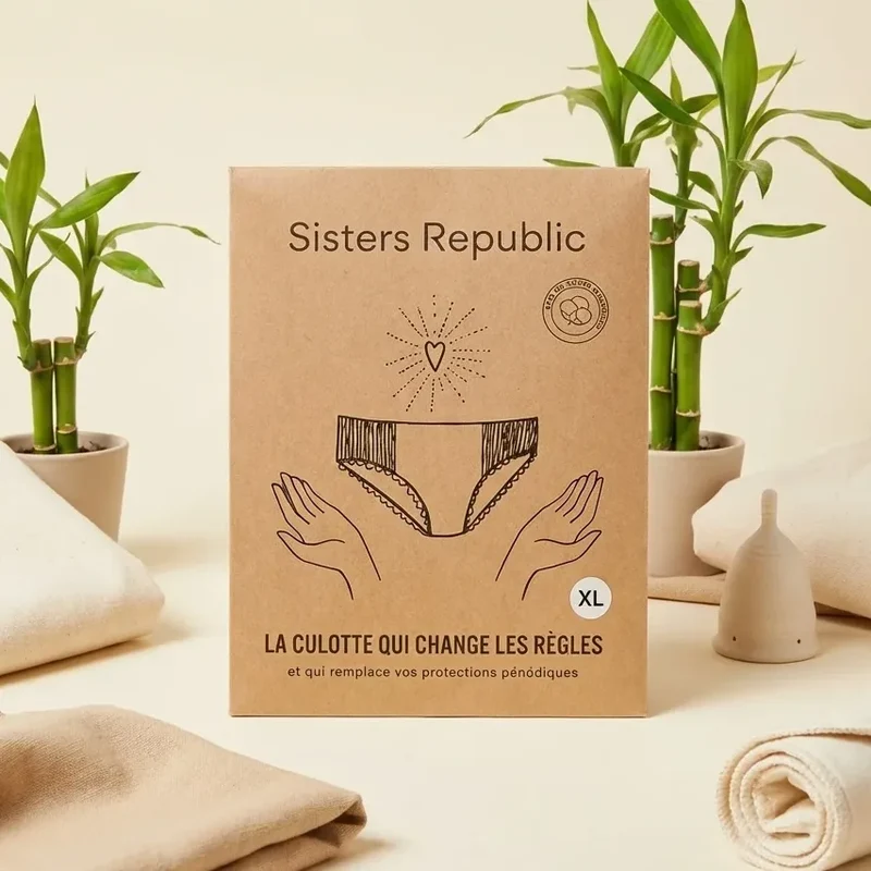 Boxer menstruel adulte - Ginger (absorption super) - Taille XL - Sisters Republic