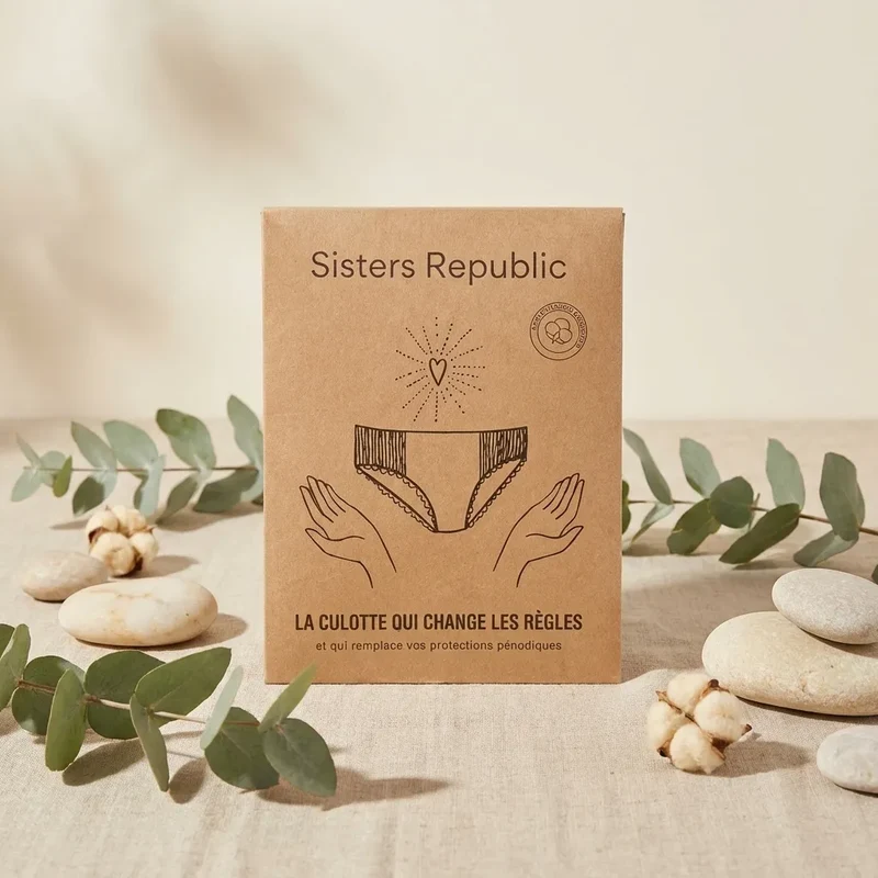 Boxer menstruel adulte - Ginger (absorption super) - Taille L - Sisters Republic