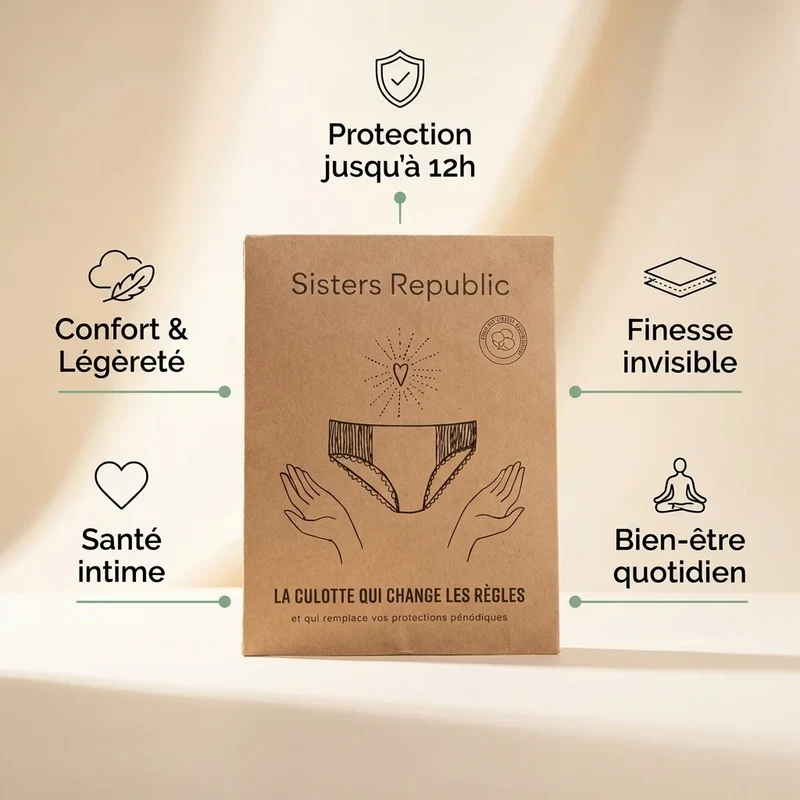 Culotte menstruelle adulte - Sidonie (absorption super) - Taille S - Sisters Republic