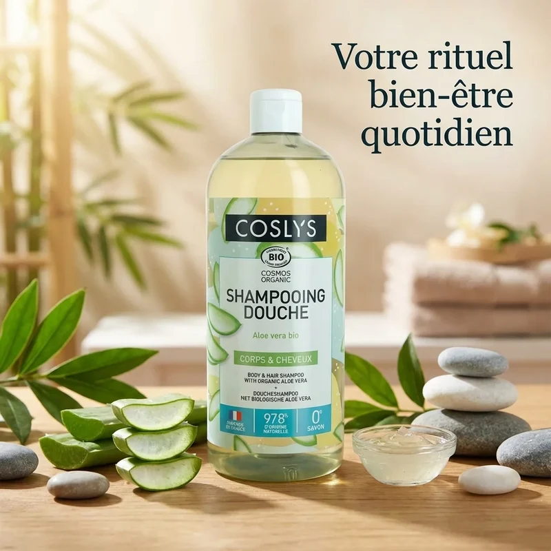 Shampoing Douche Aloe Vera - 1L - Coslys