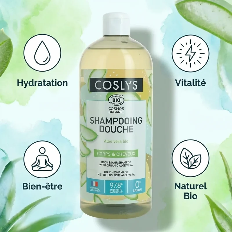 Shampoing Douche Aloe Vera - 1L - Coslys