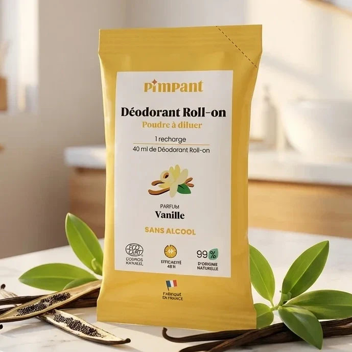 Recharge Déodorant Roll-on en Poudre - Vanille - Pimpant