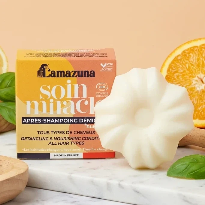 Après-shampoing solide - Soin miracle démêlant - Lamazuna