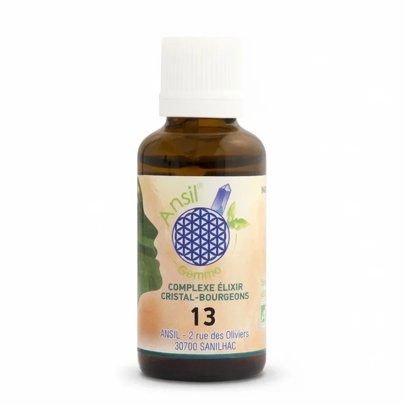 Complexe bio Quartz rutile, Noisetier, Peuplier et Charme - 30 ml - Ansil