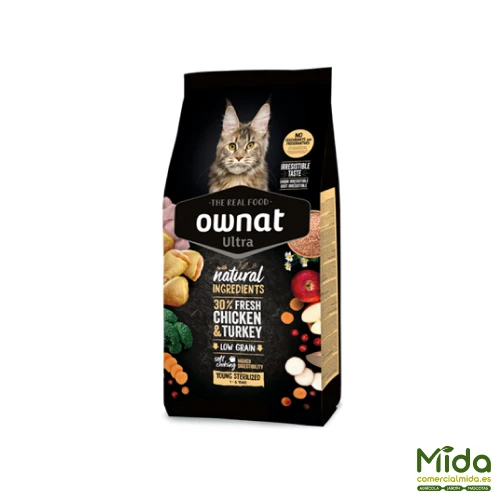 Pienso OWNAT Ultra Young Sterilized para Gatos Esterilizados