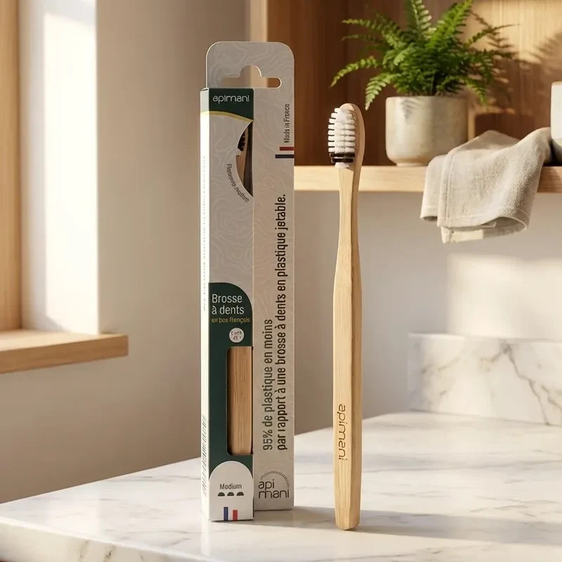 Brosse à Dents en bois Medium - Apimani