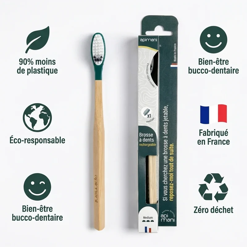 Brosse à Dents Rechargeable Medium (couleur aléatoire) - Apimani