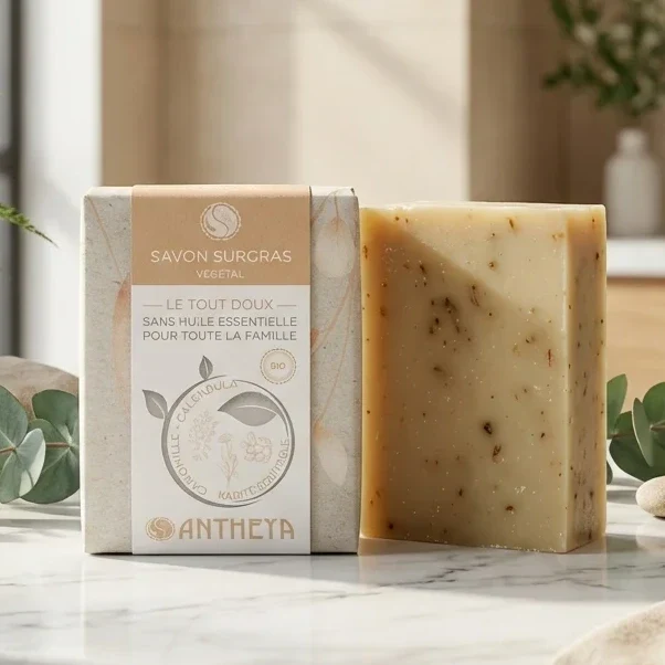 Savon solide sans HE - doux pour toute la famille - 100g - Antheya
