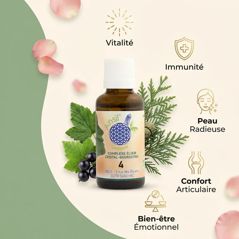 Complexe bio d’Hémimorphite, d’Eglantier, de Cassis et de Sequoia - 30 ml - Ansil