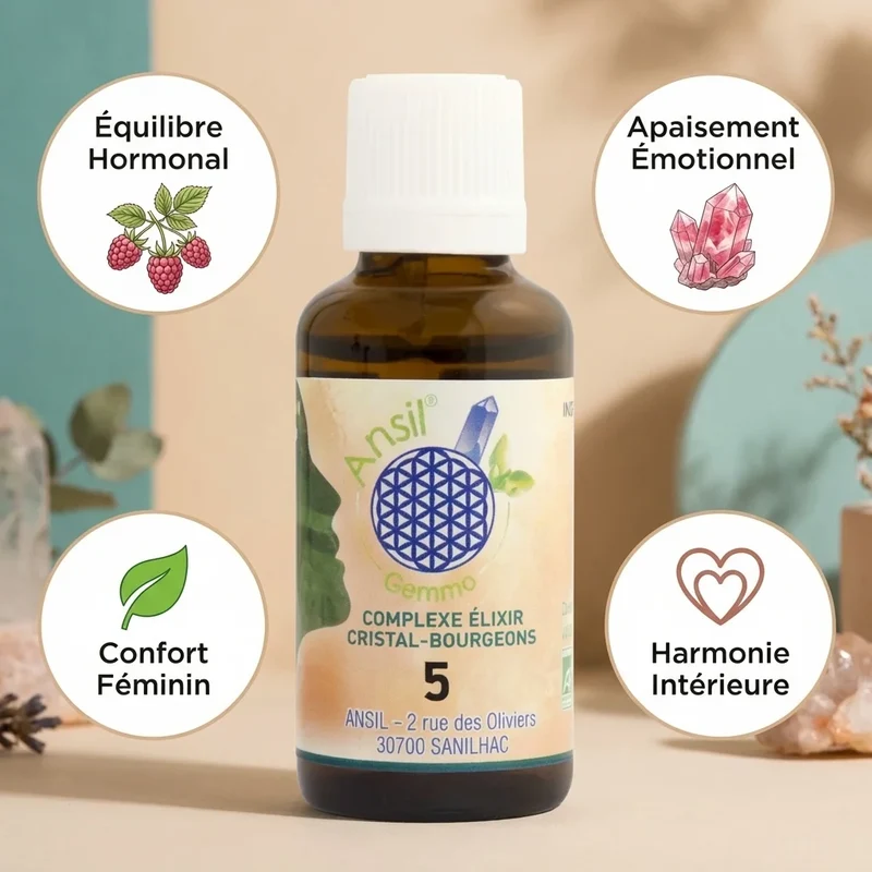 Complexe bio de Rhodochrosite, Framboisier, Airelle & Tilleul - 30 ml - Ansil