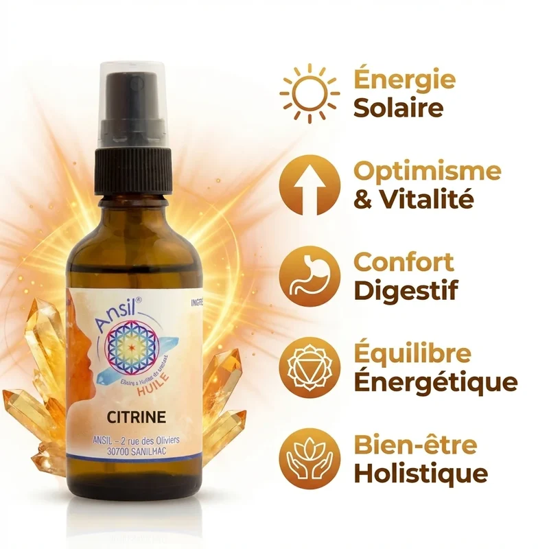 Citrine (huile de cristal) - 50 ml - Ansil