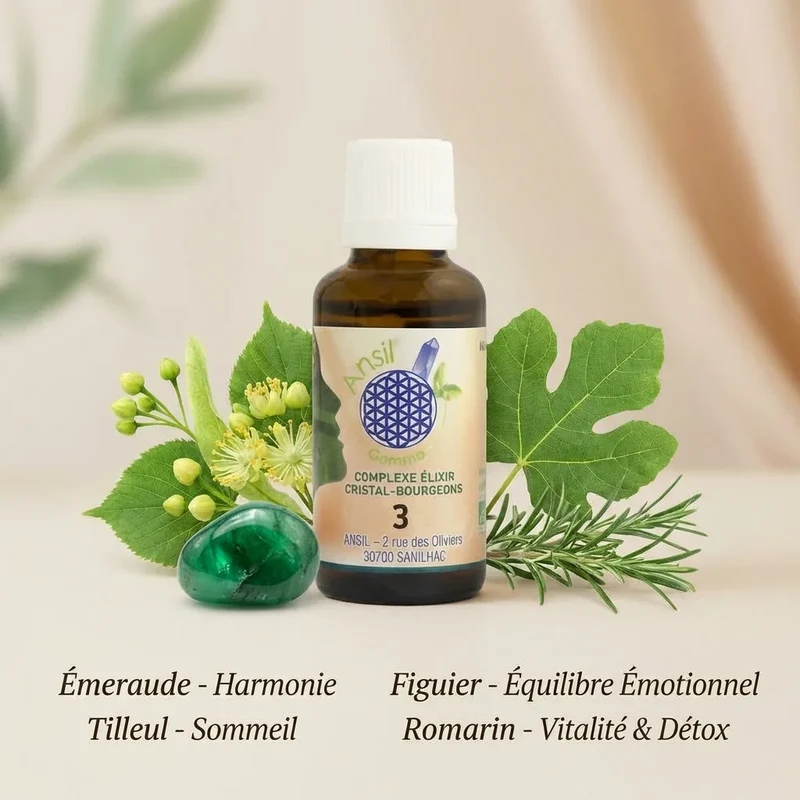 Complexe bio d’Emeraude, Tilleul, Figuier & Romarin - 30 ml - Ansil
