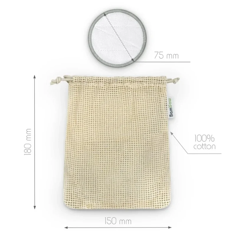 Boîte de 10 lingettes démaquillantes lavables – Bambaw