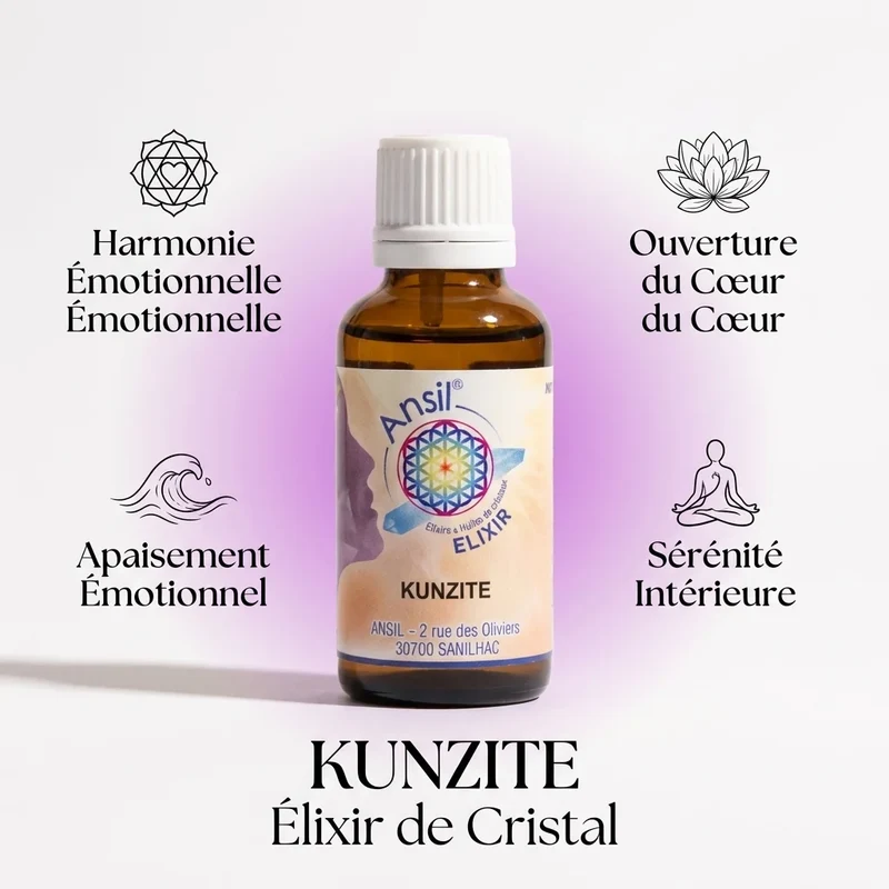 Kunzite Elixir de cristal - 30 ml - Ansil