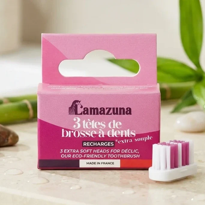 Recharge 3 Têtes de Brosse à Dents - Extra Souple - Lamazuna