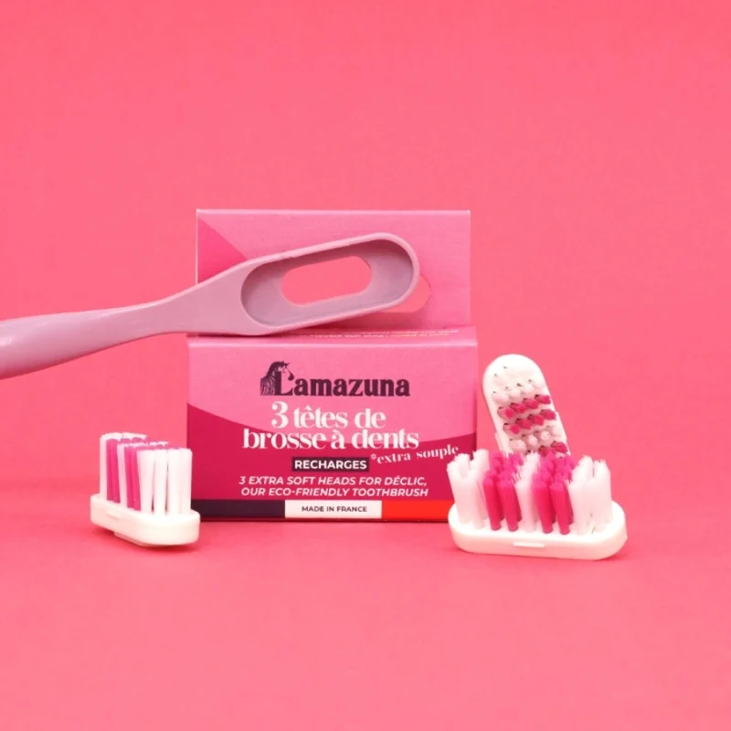 Recharge 3 Têtes de Brosse à Dents - Extra Souple - Lamazuna