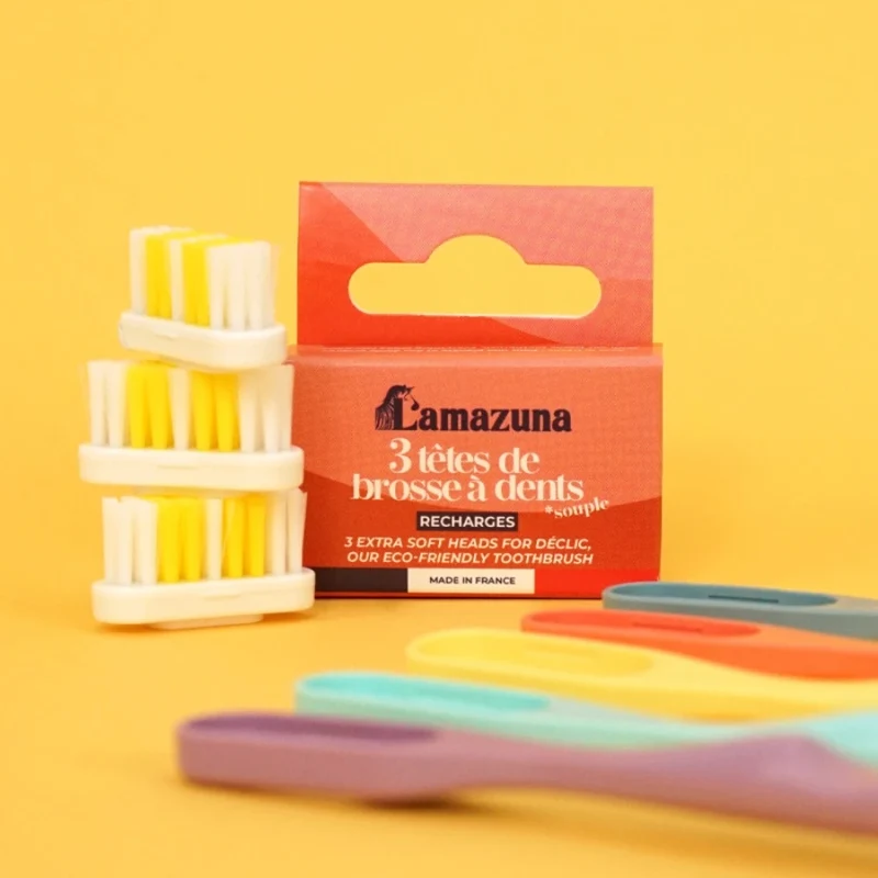 Recharge 3 Têtes de Brosse à Dents - Souple - Lamazuna