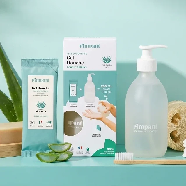 Kit Découverte Gel Douche en Poudre - Aloe Vera - Pimpant