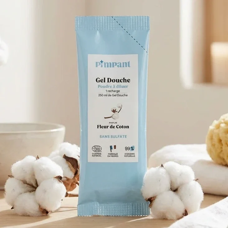 Kit Découverte Gel Douche en Poudre - Fleur de Coton - Pimpant
