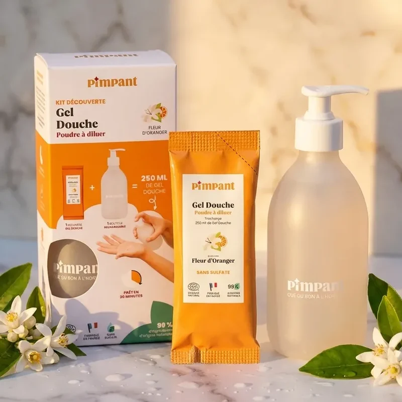 Kit Découverte Gel Douche en Poudre - Fleur d'oranger - Pimpant
