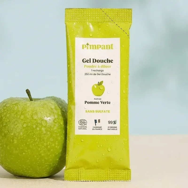 Kit Découverte Gel Douche en Poudre - Pomme Verte - Pimpant