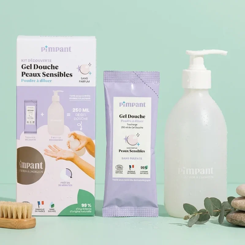Kit Découverte Gel Douche en Poudre - Peaux Sensibles - Pimpant