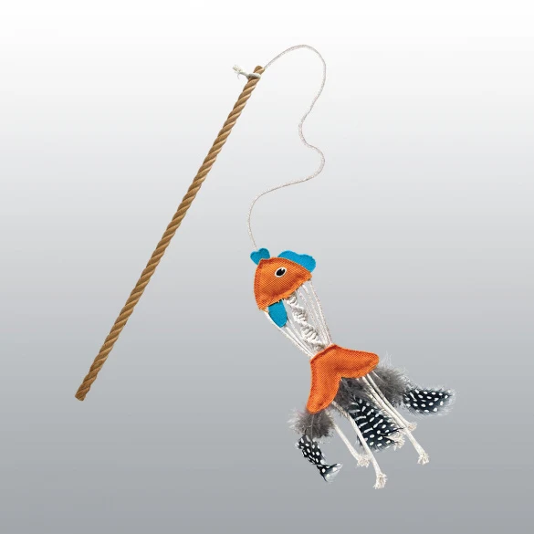 Canne à pêche doté d'un poisson