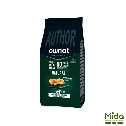 Pienso OWNAT Author Junior Fresh Chicken para Perros en Crecimiento