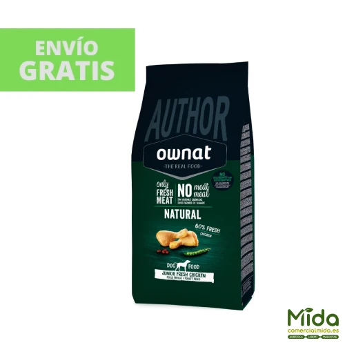 Pienso OWNAT Author Junior Fresh Chicken para Perros en Crecimiento