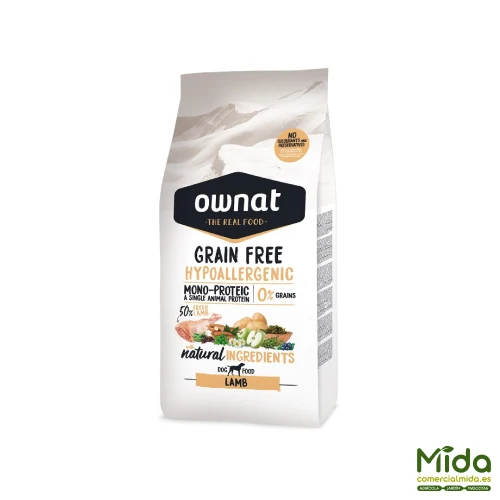 Pienso OWNAT Grain Free Hypo Lamb para Perros