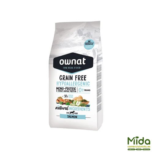 Pienso OWNAT Grain Free Hypo Salmon para Perros