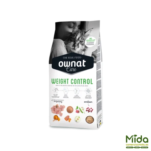 Pienso OWNAT Care Weight Control para Gatos con Tendencia al Incremento de Peso