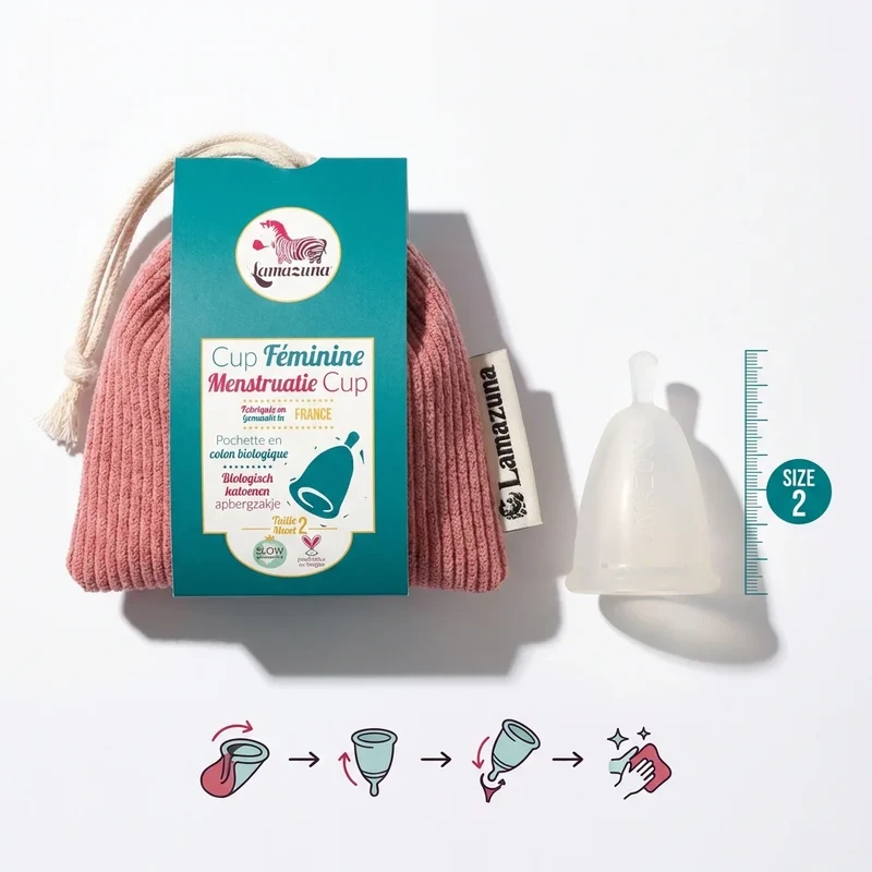 Cup menstruelle avec pochon - taille 2 - Lamazuna