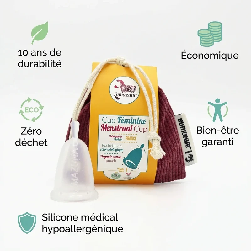 Cup menstruelle avec pochon - taille 1 - Lamazuna