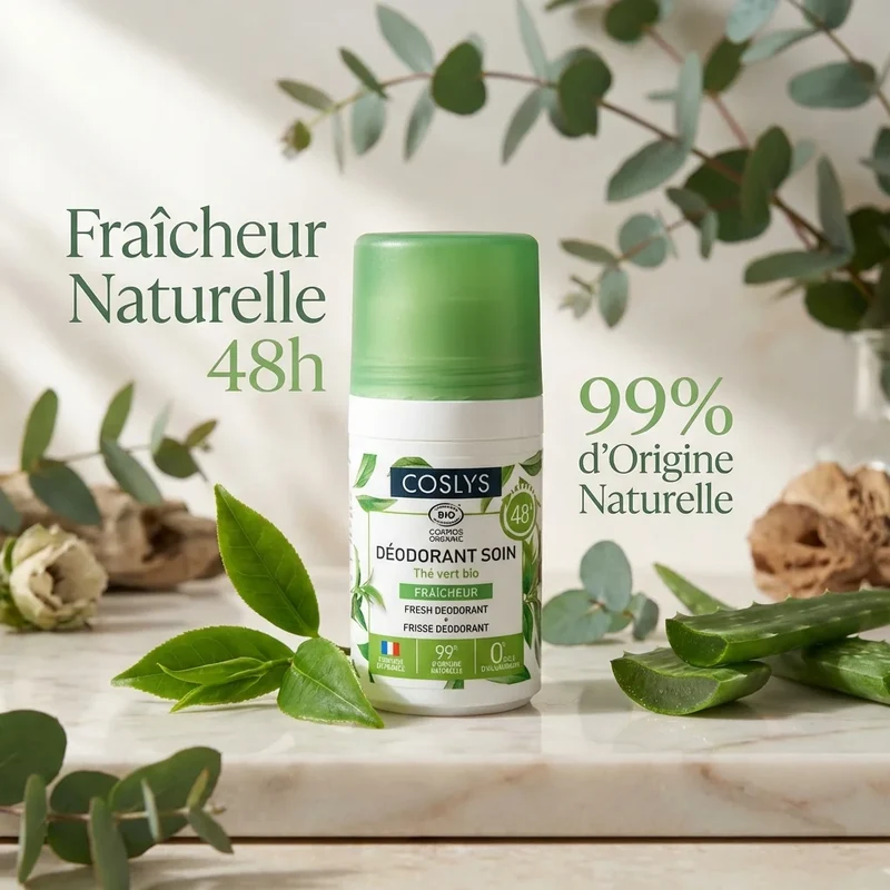 Déodorant - Thé vert bio - 50ml - Coslys