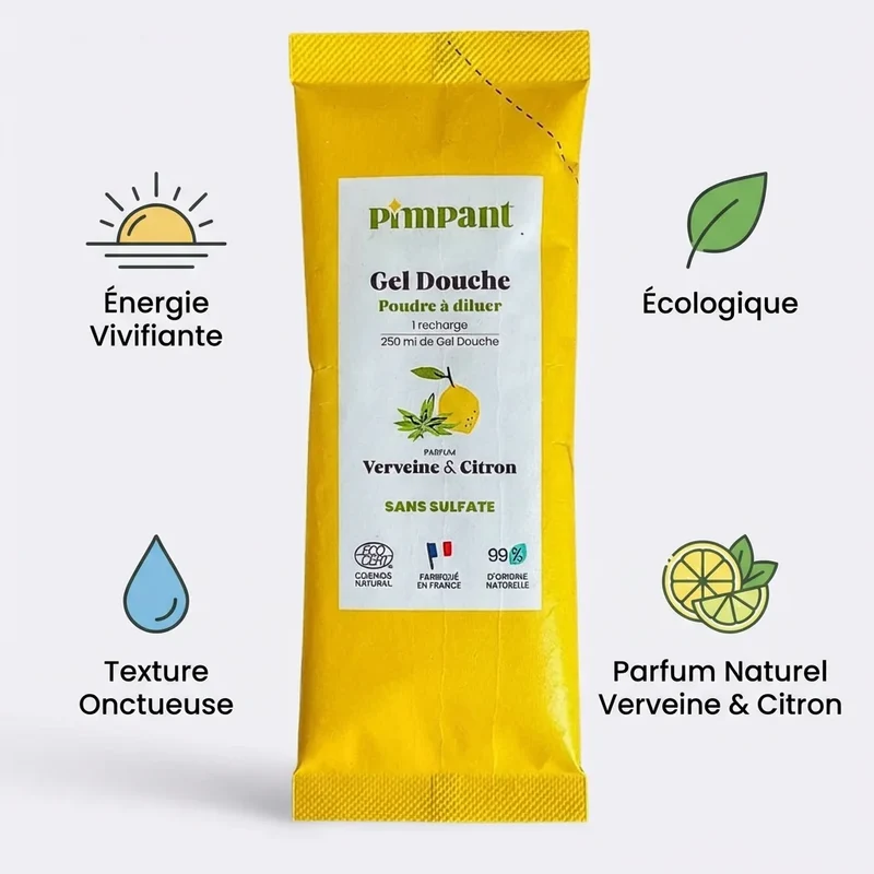 Recharge de Gel douche à Diluer - Verveine & Citron - Pimpant